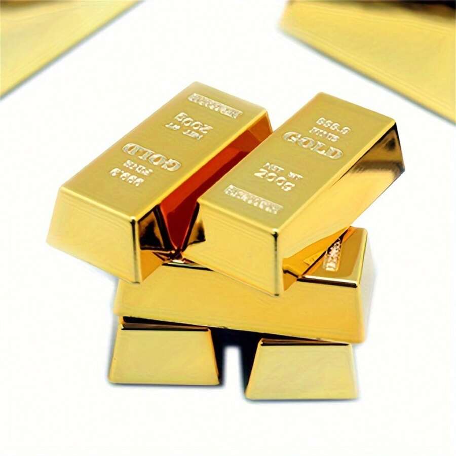 1 thanh nam châm tủ lạnh hình thanh vàng giả gạch vàng, thanh nam châm tủ lạnh trang trí màu vàng đa chức năng, đồ trang trí nhà bếp, phụ kiện nhà bếp - Màu vàng - Xem 1