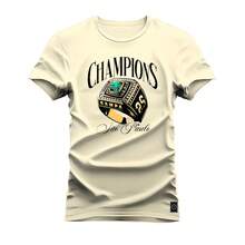 Nexstar Street Premium Cotton Printed T-Shirt Thrive In Richness - 奶油色 - 查看 1