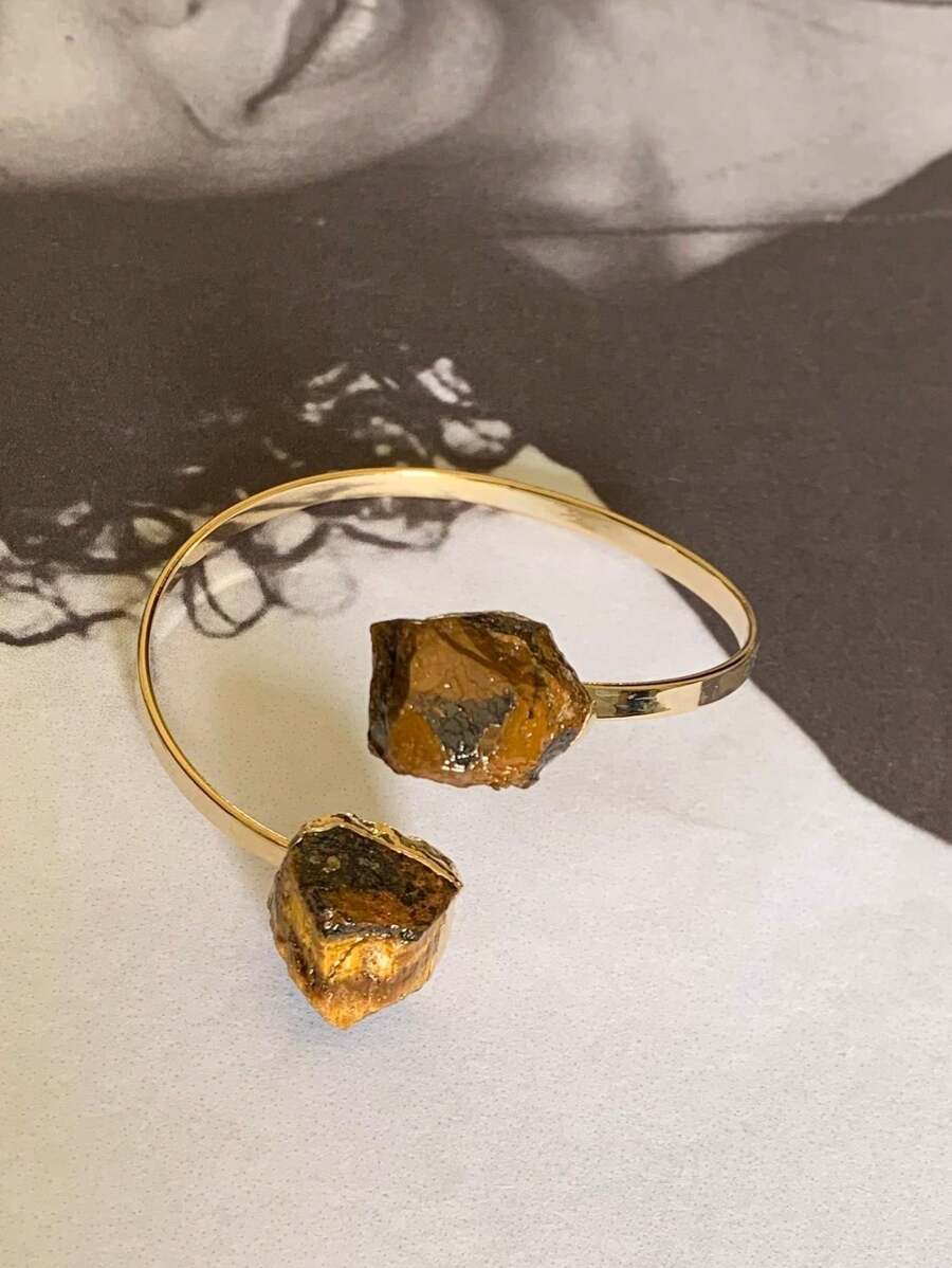 Lerato Afro Women's Bracelet Adjustable Bracelet In Natural Stone Luxury Semi-Jewelry Women's Jewelry - Mắt hổ - Xem 1