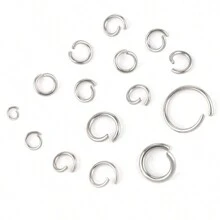 200pcs Stainless Steel Split Jump Rings, DIY Jewelry Making Open Connectors, Wholesale Parts