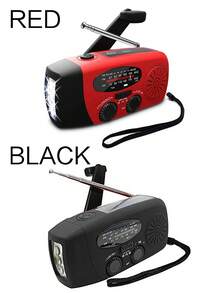 STONEGO 1 件式风力收音机，应急太阳能收音机曲柄 AM FM 发电机收音机，带 2000 毫安时电池，明亮手电筒，适用于应急和户外 - 1PC - 查看 8