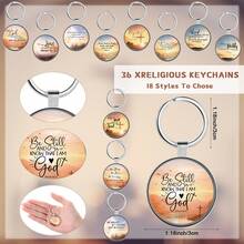 Gifts In Bulk Religious Keychains Christian Charms Scripture Quote Keychain Mini Bible Verse Gifts For Women - Multicolor - View 2