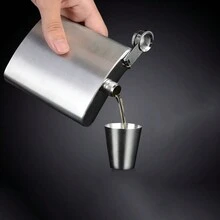 Bình đựng nước bằng thép không gỉ Bình đựng nước di động Bình đựng nước di động Bình đựng nước bằng kim loại phẳng ngoài trời, Đồ dùng lưu trữ, Trang trí phòng, Có thể dùng đựng nước uống, cà phê, sữa, đồ uống, v.v., Thích hợp cho nhà bếp, nhà hàng, quán bar, tiệc tùng, tụ họp, đám cưới, quà tặng cho bạn bè, quà tặng cho bạn trai, quà tặng cho cha, quà tặng Giáng sinh, quà tặng năm mới. - Nhiều màu - Xem 4