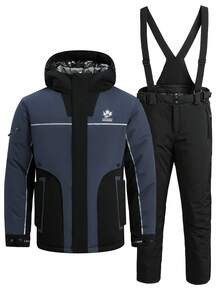 Set de 2 piezas de ropa deportiva estilo novio para hombre, traje deportivo y recreativo profesional, conjunto de esquí estilo novio para hombre, parte superior y Bottom HX397-1