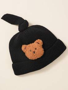 Áo len chui đầu trẻ sơ sinh và trẻ mới biết đi dễ thương hình đầu gấu 3D lót nhiệt ấm áp, mùa thu/đông - Mũ chui đầu trẻ em - Xem 8