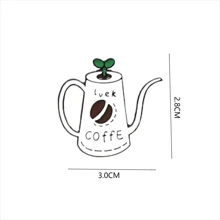 5件套创意卡通咖啡杯胸针套装，合金珐琅徽章别针装饰，男士服装配饰别针，可作衣服、包包、背包挂饰，适合学校、办公室、衬衫、夹克等配饰，圣诞节、万圣节、秋冬季饰品，适合青少年、青年、男士，休闲、户外、运动、度假、毕业礼物、生日、日常佩戴，趣味可爱，教师节礼物，服装配饰，包包挂饰，男士礼物，包包别针 - 彩色 - 查看 5