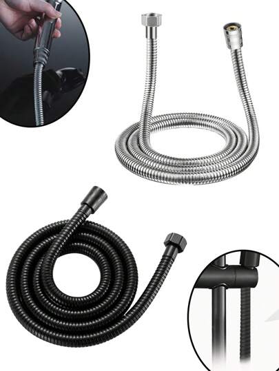 1 szt. Wąż prysznicowy, elastyczny wąż prysznicowy ze stali nierdzewnej, złącza mosiężne, wymienny metalowy wąż prysznicowy