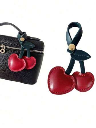 1 Pieza Colgante de Cereza, Nuevo Colgante de Cristal con Forma de Cereza Grande, Colgante de Llavero, Llavero Brillante con Clip para Bolso, Accesorio Brillante de Resina y Metal para Bolsos y Mochilas de Mujer, Accesorio de Llavero de Cereza, Adorno de Bolso de Cereza, Charm de Cereza