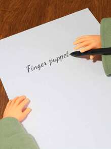 10 件/5 对趣味迷你橡胶手指模型玩具，仿真手指木偶，新奇猫咪手指玩具，木偶表演，恶作剧礼物，派对用品，圣诞节 - 彩色 - 查看 6