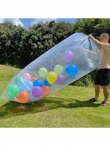 1 szt. 250*150 cm Duża torba na balony świąteczne, przezroczysta plastikowa torba do przechowywania, wielokrotnego użytku wytrzymała torba transportowa na balony na choinkę, Boże Narodzenie