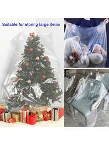 1 szt. 250*150 cm Duża torba na balony świąteczne, przezroczysta plastikowa torba do przechowywania, wielokrotnego użytku wytrzymała torba transportowa na balony na choinkę, Boże Narodzenie