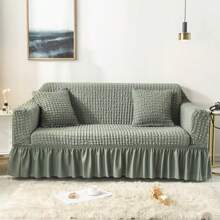1/2/3/4 Seater Bubble Gauze With Skirt Hem Sofa Cover All Inclusive All Season Universal Modern And Minimalist Sofa Cushion Slouchy And Elastic Sofa Cover Anti Slip Sofa Cover Gifts Birthday Graduation - Multicolor - View 26
