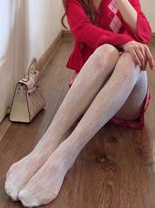 1 szt. Seksowne rajstopy czarne jedwabne uwodzicielskie koronkowe rajstopy koronkowe wydrążone motylkowe nadruki damskie skarpetki