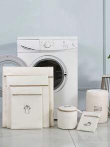 Túi lưới giặt Túi giặt thêu sáng tạo Túi giặt lưới tổ ong đựng đồ mỏng manh Túi giặt lưới trắng đựng đồ mỏng manh - Túi giặt tái sử dụng chống biến dạng cho áo khoác ngoài, áo ngực, tất, áo cánh và tất lưới đựng quần áo, tủ quần áo, tủ đựng đồ, túi chần bông, hộp đựng đồ dưới gầm giường, ngăn kéo, tủ quần áo, tủ đựng đồ, túi chần bông, hộp đựng đồ dưới gầm giường, hộp chia ngăn, túi đựng quần áo, quần áo cho gia đình, phòng ngủ, trở lại trường học, ký túc xá, đựng đồ lặt vặt, đồ lót, áo ngực, quần áo, đồ lót, quần lót, quần dài, quần jeans, tất, áo phông, váy, giày dép, có thể gấp lại, lưới 6/7/11, đồ dùng đóng gói thiết yếu, vỏ bọc để cất giữ quần áo - Nhiều màu - Xem 4