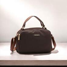 Chenson Microfiber Medium Women's Bag With Hand And Crossbody Straps - Cà phê nâu - Xem 1