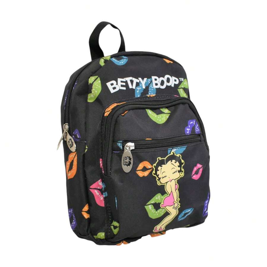 Betty Boop Zipped Mini Backpack Collection – Iconic Style, High Quality, Compact & Convenient - 時髦的嘴唇 - 查看 1