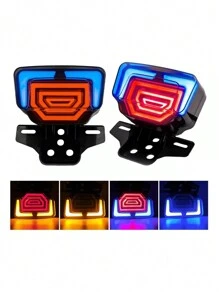 Luz Trasera Moto Faro Trasero Universales Stop Luces - Amarillo - Ver 5