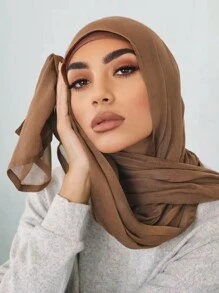 1pc Solid Color Breathable Soft Modal Muslim Hijab Scarf - Multicolor - View 20