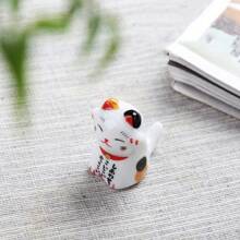 1/2 Pacotes Conjunto Suporte de Hashi para Gato, Descanso de Hashi Estilo Japonês Porcelana Gato da Sorte, Descanso de Colher Cerâmica, Hashi, Garfo, Faca, Utensílios de Mesa, Decoração de Casa e Cozinha, Presente, Suporte de Hashi, Colher, Garfo, Faca Estilo Japonês em Porcelana Cerâmica Gato da Sorte - Multicolorido - Visão 15