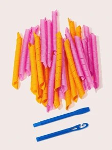 30 件 DIY 卷发器螺旋发型、卷发筒、无热卷发、卷发器、美发产品及配件，适用于理发沙龙美容旅行必需品