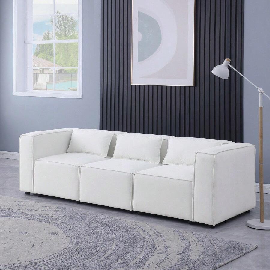 Modular Sofa BEIGE Chenille Fabric, Simple And Grand, The Seat And Back