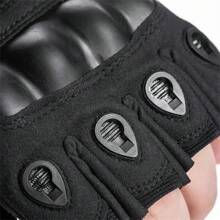 1 Pair Men's Half Finger Tactical Gloves: Ideal For Outdoor Sports, Hunting, Airsoft, And Motorcycle Riding