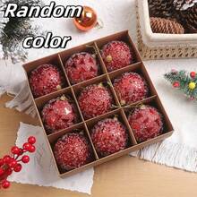 9 món/bộ đồ trang trí bóng Giáng sinh sáng tạo thời trang, đồ trang trí treo bóng xốp Giáng sinh, đồ trang trí cây thông Noel, đồ trang trí ngày lễ - Nhiều màu - Xem 6