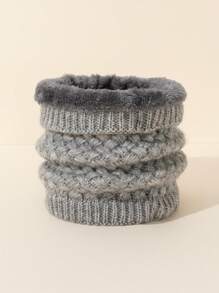 1pc Kids Simple Solid Color Warm Neck Warmer, Suitable For Boys And Girls