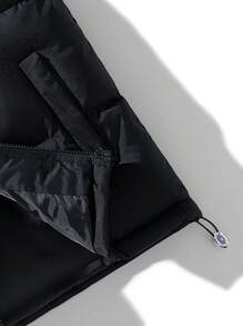 Men's Winter Warm Patchwork Design Sleeveless Vest, Business Casual Windproof Gilet - Black - View 6