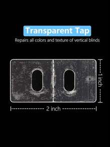 10pcs/Pack Vertical Blind Repair Kit, Transparent Replacement Vanes For Window Blinds
