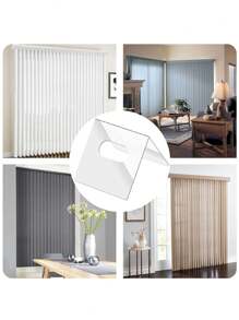 10pcs/Pack Vertical Blind Repair Kit, Transparent Replacement Vanes For Window Blinds