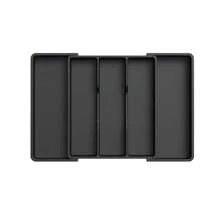 1 件银器收纳盒 - 可扩展厨房抽屉和餐具收纳盒，带抽屉隔板的餐具托盘，适用于厨房餐具