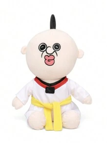 可爱的跆拳道毛绒玩具娃娃 - 白色 - 查看 3