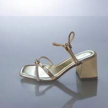 Women's Thin Adjustable Buckle Sandals - 金色 - 查看 2
