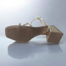 Women's Thin Adjustable Buckle Sandals - 金色 - 查看 5