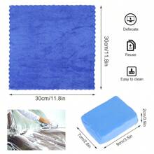 4 x 100g Barra de arcilla para coche, barras de arcilla mágica para detalles de auto reutilizables, limpiador de arcilla mágica para pulir, lavar, encerar y quitar el polvo de los cristales del vehículo (azul) - Azul - Ver 10
