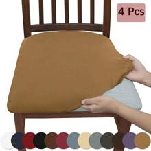 1 szt./4 szt./6 szt. Uniwersalny pokrowiec na stołek z jedwabiu mlecznego, jednolity kolor szczotkowany i wysoce elastyczny pokrowiec na siedzenie krzesła, miękki i wygodny pokrowiec na krzesło, odporny na kurz i brud, odpowiedni do krzeseł jadalnych, biur i wystroju domu, pokrowce na krzesła do jadalni, pokrowce na krzesła do jadalni, pokrowce na krzesła do jadalni, pokrowce na krzesła do jadalni, Forros Para Sillas De Comedor, pokrowce na krzesła, pokrowce na krzesła kuchenne, zestaw 6 pokrowców na krzesła do jadalni