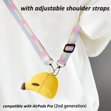 Apple Cute Phone Case Funny Neon 1pc 3D Banana Design Case Compatible With AirPods, Airpods Not Included Kawaii - Yellow - View 19