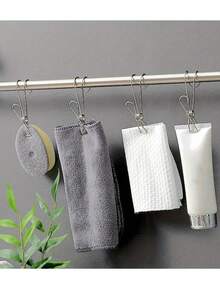 6pcs Durable Metal Clothespin Hook For Windproof Hanging Of Clothes And Towels In The Home And Fashionable For Home Use - Multicolor - View 6