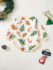 Nouveau-né bébé fille mignonne combinaison de Noël avec sapin de Noël coloré, ensemble de Noël pour bébé de 0 à 1 an