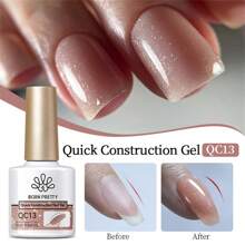 BORN PRETTY BORN PRETTY Esmalte de uñas de gel de extensión rápida de 4 en 1 de color nude, 10ml, fortalecedor de uñas de gel de construcción rápida, tratamiento de manicura para engrosamiento