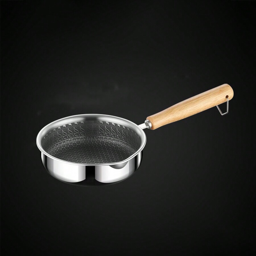 316 Stainless Steel Fry Pan Nonstick Pan Household Skillet Fried Steak