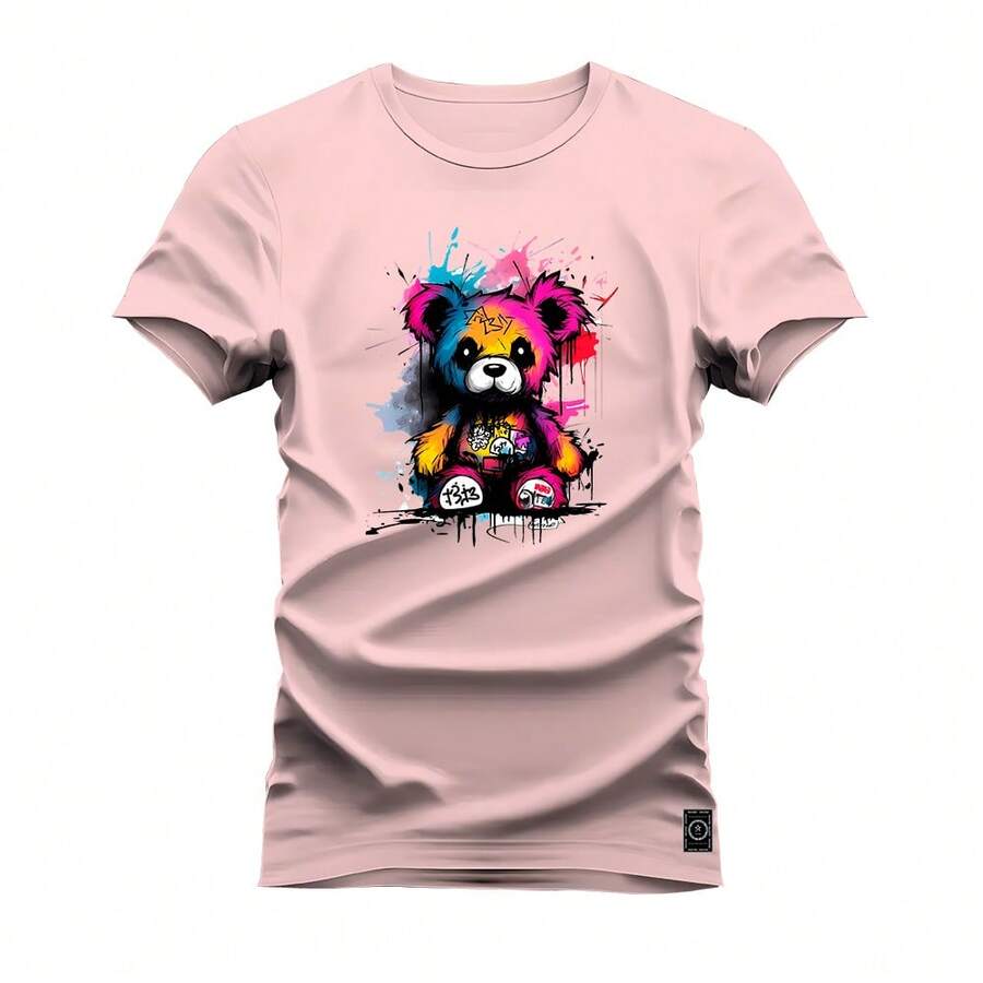 Nexstar Printed Cotton T-Shirt Fashion StreetWear Bloody Valentine - Màu Hồng baby - Xem 1