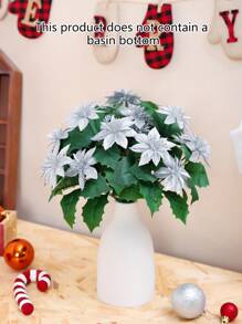 1 Cây hoa thông Noel nhân tạo - Hoàn hảo cho trang trí nhà ngày lễ & theo mùa, phòng khách, trang trí lò sưởi Giáng sinh (Không bao gồm bình hoa) - Cành hoa-1 cái - Xem 10