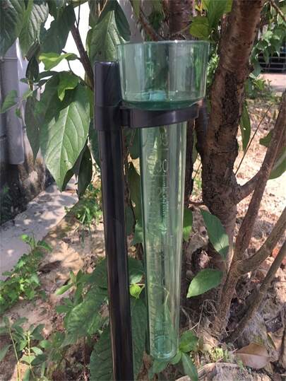 1pc Rain Gauge, Water Rain Gauge Rainwater Rainfall Guage Garden Outdoor Rain Meter For Deck, Lawn With Large Numbers