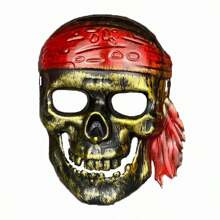 Halloween Skull Mask Party Ball Facial Costume Items Plastic Horror Mask - Multicolor - View 13