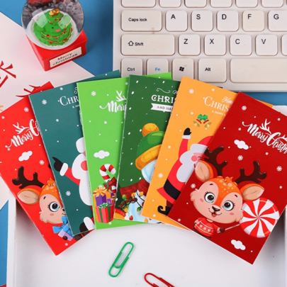 Christmas Decoration Cartoon Christmas Pocket Notebook, Portable Memo Book, Student Kids' Holiday Small Gift, Christmas Present