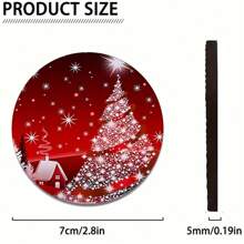 2 miếng lót ly thấm hút hình cây thông Noel dễ thương thời trang, thảm lót cốc xe hơi chống trượt nhanh khô bền, quà tặng hình bông tuyết Giáng sinh - Nhiều màu - Xem 6