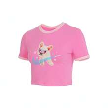 Nike 2024 Women's AS W NSW TEE SLIM CRP GC T-Shirt Knit Collarless Short THM4621-675