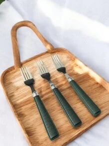 Cutlery Set Forks/Knife/Spoon Leatherette Kitchen Table Setting Stainless Steel Detailed Handle - Cái nĩa - Xem 4